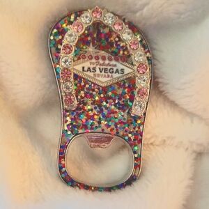 Sparkling Las Vegas Bottle Opener Keychain